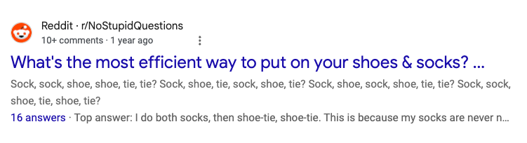 Google result for a Reddit thread with a truncated title ending in an ellipsis